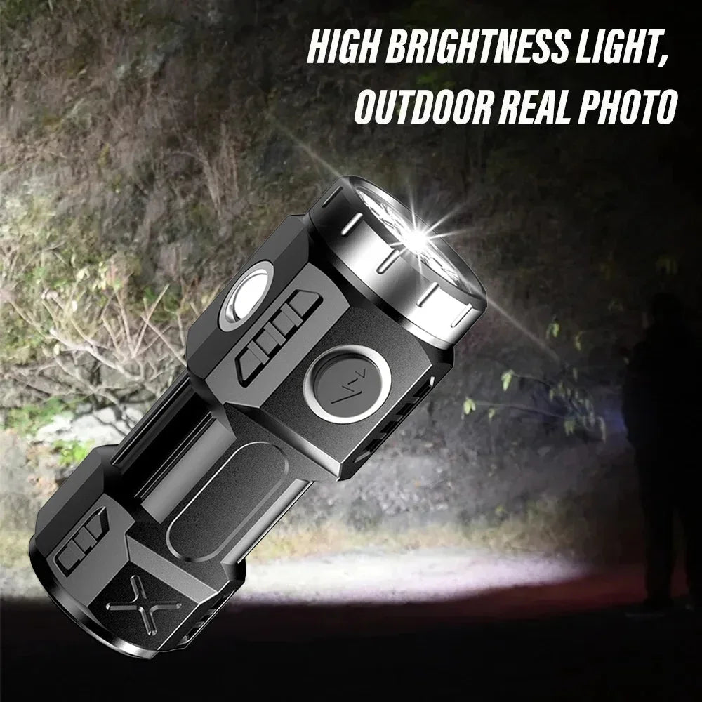Mini LED Flashlight USB Rechargeable – Magnetic, Waterproof, 6 Modes LED Flashlight Zpaxo