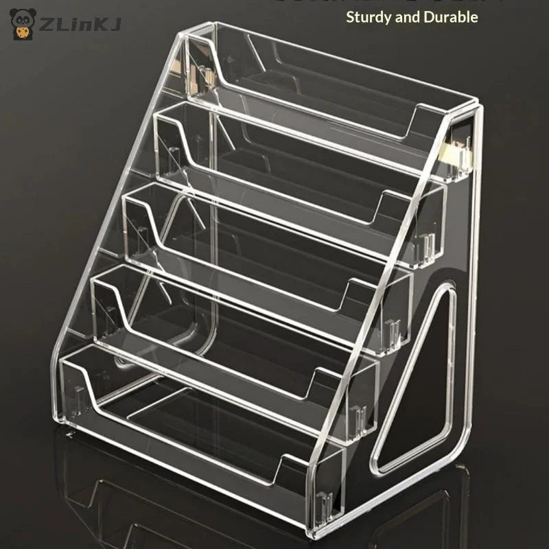 ▶1Pcs Acrylic 3/4/5 Layers Heighten Multi-layer Lipstick Organizer Cosmetics Storage Organizer Nail Perfume Display Stand Zpaxo
