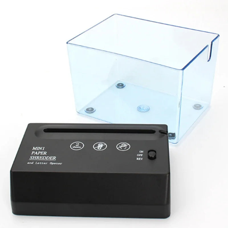 A6 Portable Mini Paper Shredder Electric USB Battery Operated Documents Paper Cutting Tool For Home Office Zpaxo Default Title