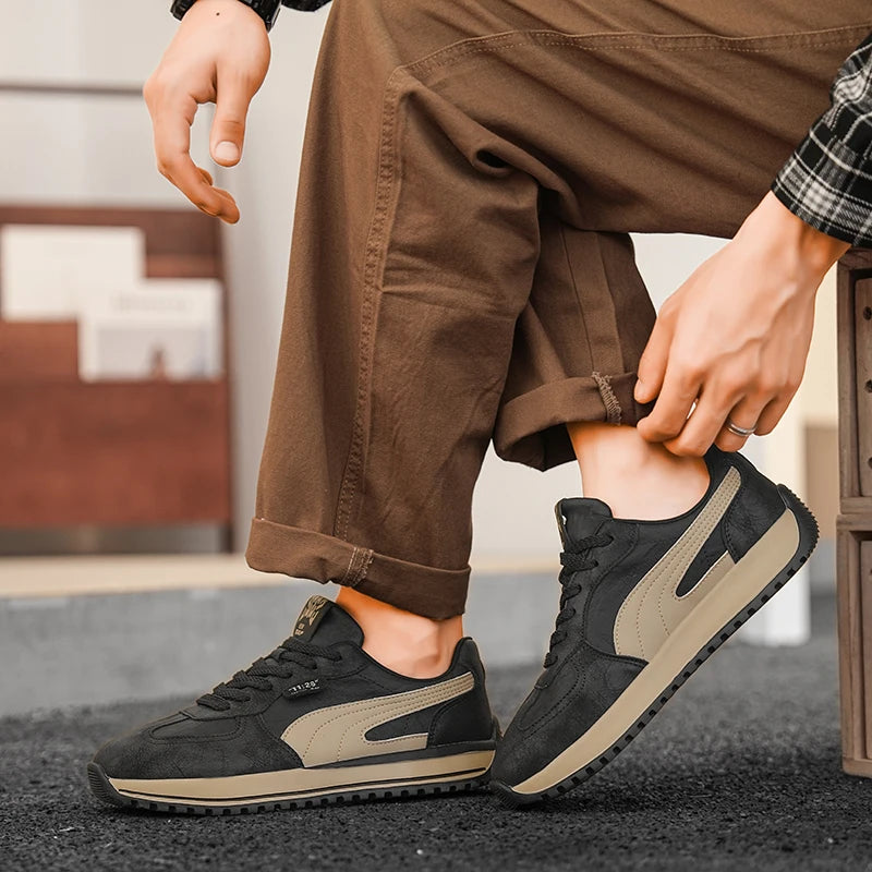Men's Casual Sneakers Luxury Trainer Shoes Breathable Race Running