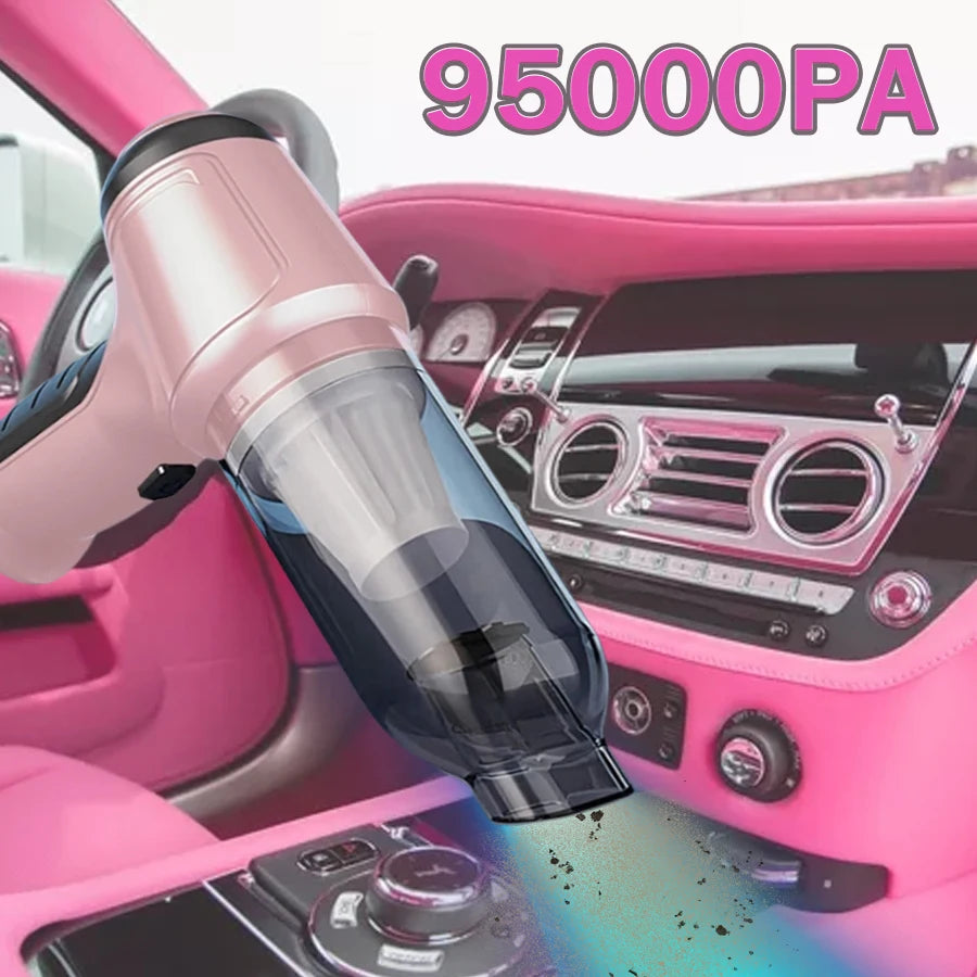 Car Vacuum Cleaner Strong Suction 95000Pa Portable Wireless Vacuum Cleaner Cleaning Machine Handheld Powerful Blower for Home Zpaxo
