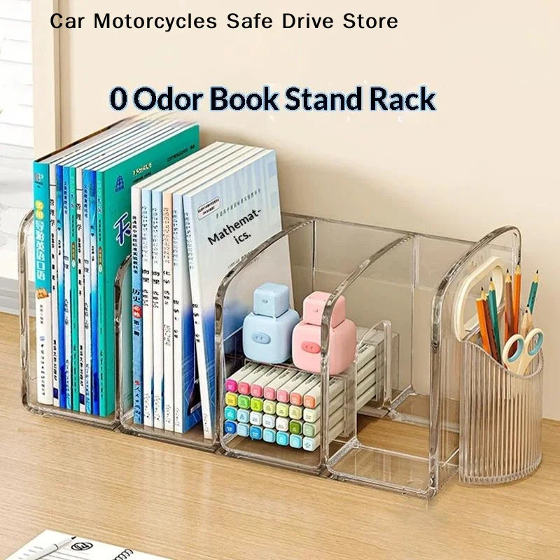 CM4 Compartment Clear Acrylic File Organizer Desktop Magazine Holder