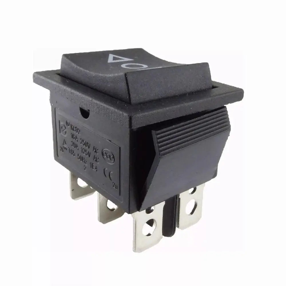 10pcs KCD4 Momentary Rocker Switch 6 Pin Terminals High Current Double Reset Switch High Quality Automatic Reset Zpaxo