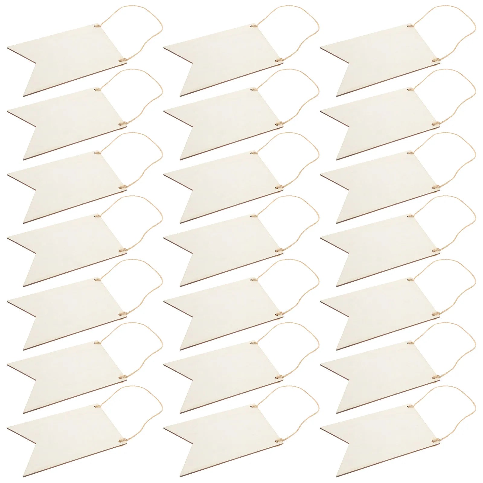 36Sets Unfinished Wooden Plaques Blank Wood Craft Supplies DIY