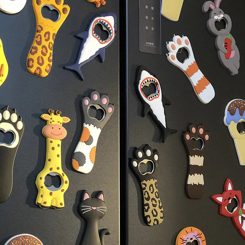 Bottle Opener Shark Magnet Beer Opener Fridge Stickers Practical Kitchen Gadgets Bottle Lid Opener Magnetic Bar Kitchen Tool Zpaxo