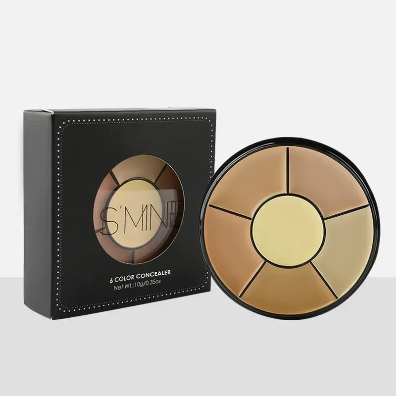 3/6-color Concealer Palette with/No Brush Cream Texture Moisturizer Concealer Modify Enhance Contours Lasting Makeup Waterproof Zpaxo