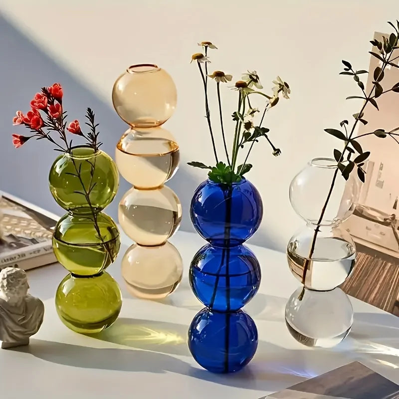 Nordic Glass Bubble Vase – Hydroponic Bud Vase Home Decor