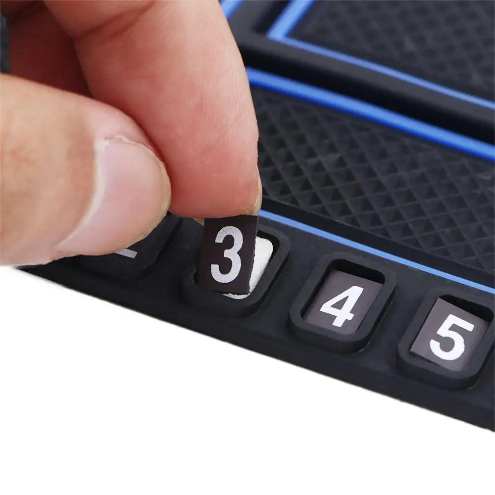 Parking Car Interior Anti-skid Pad 4-in-1 Number Card Auto Phone Zpaxo