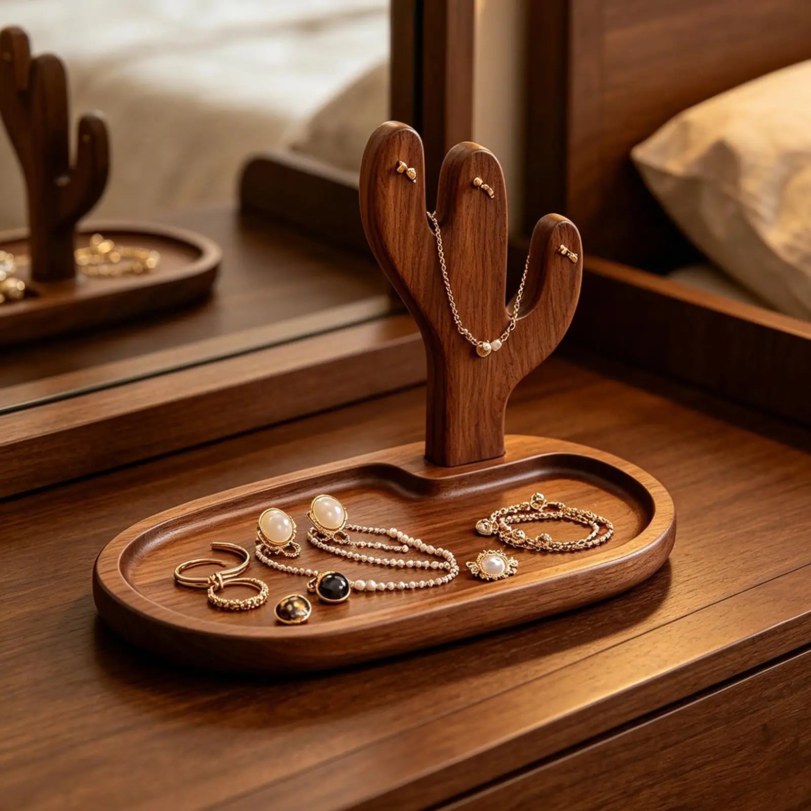 Key Tray Entryway Table Decorative Rustic Wood Organizer Wallet