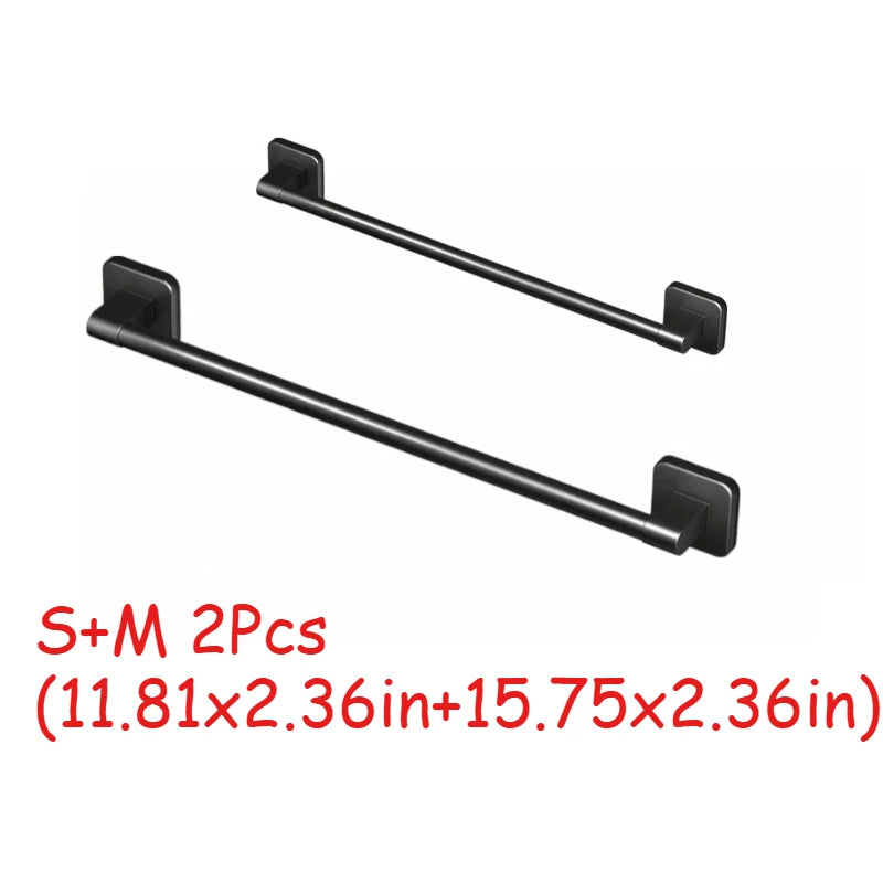 Towel Rack Bathroom Wall Shower Caddy Without Drilling Organizers Storage for Bathroom Wall Mounted Heavy Hand Towel Holder Zpaxo S M 2pcs