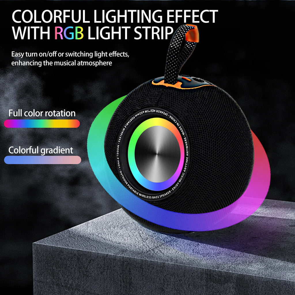 Bluetooth Wireless Speaker Small Portable Steel Gun Heavy Metal Zpaxo