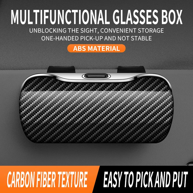 Car Glasses Box Portable Sunglasses Holder Driving Eyeglass Case Sun