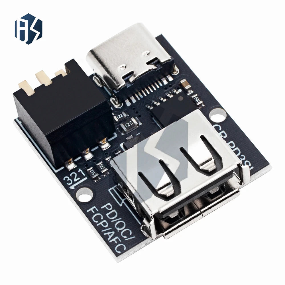 QC AFC FCP PD Decoy Board, 9V-20V Adjustable Fast Charging Trigger Module with Dial Switch Zpaxo