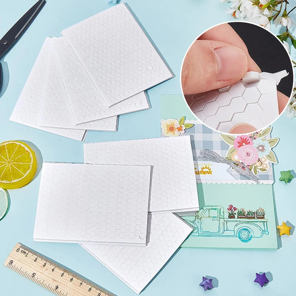 Hexagonal Strong Thickened Foam Double-Sided Adhesive Tape Foam Pop Dots DIY Scrapbooking Handmade Craft School Office Supplies Zpaxo