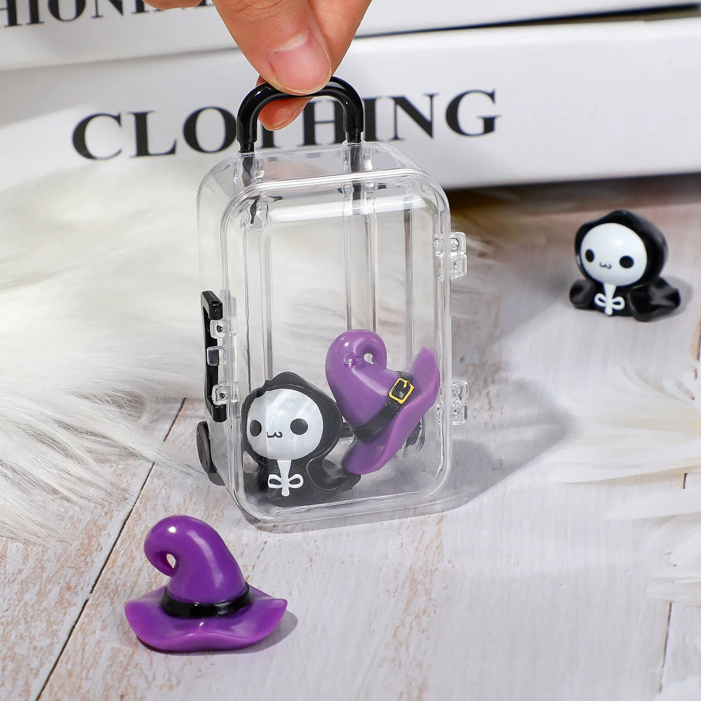 Mini Suitcase Storage Box – Clear Plastic Jewelry & Candy Case Miniature Storage Box Zpaxo
