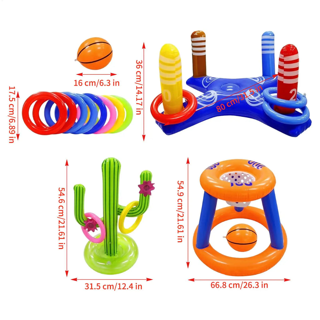 Pool Ring Throw Game Multiplayer Interactive Group Activity Swimming Zpaxo