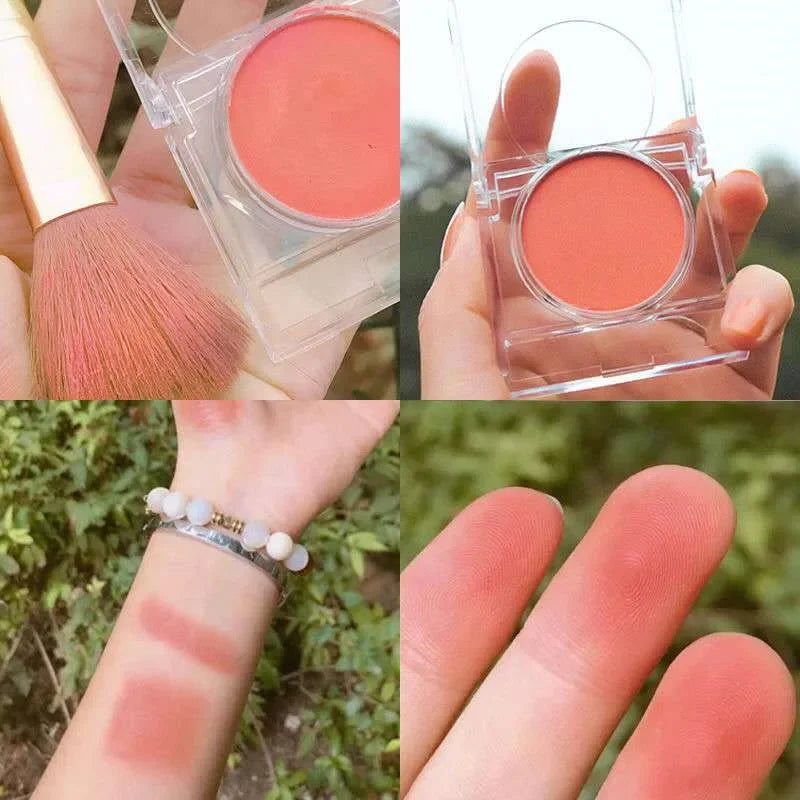Monochrome blush Matte Natural Cheek Color Brightening Face Waterproof Facial Contouring Makeup Blush Powder Soft Makeup Zpaxo