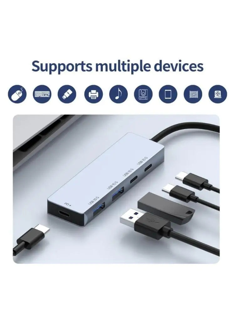 652F 4 Port USB C Expansion Dock Fast Speed 10Gbps Data Transfer Zpaxo CN