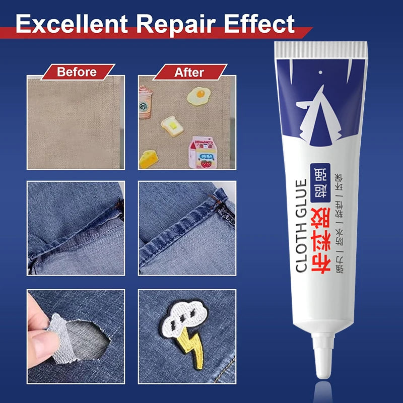 Fabric Sewing Adhesives Quick Drying Clear Glue Strong Repair