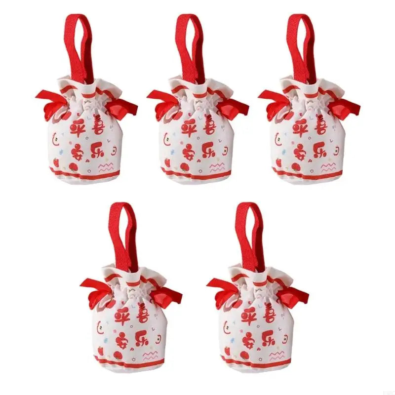 Seasonal Decorative Fabric Sacks Carry Handle Festival Ornament