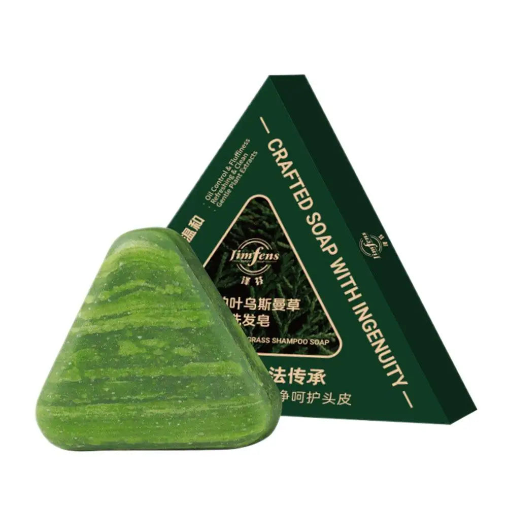 Natural Herbal Hair Growth Soap – Usman Grass & Platycladus Herbal Shampoo Soap Zpaxo Usman C