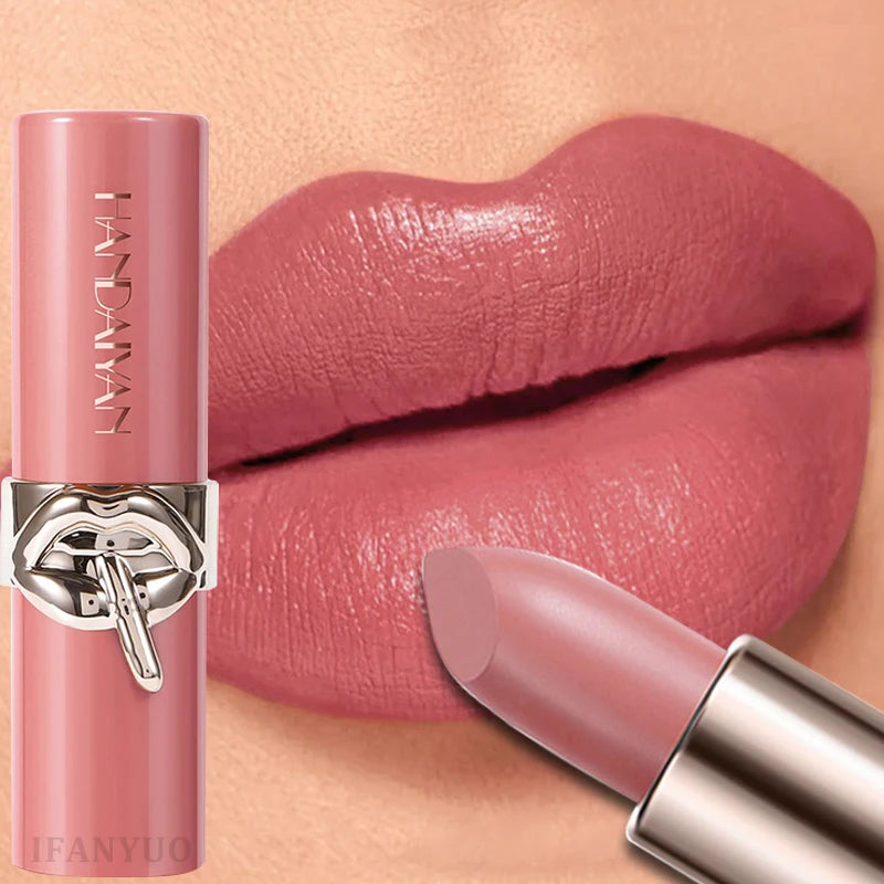 HANDAIYAN Matte Lipstick Waterproof Lasting Non-Stick Cup Lip Stain Classic High Pigment Lipstick Velvet Lip Cosmetics Makeup Zpaxo