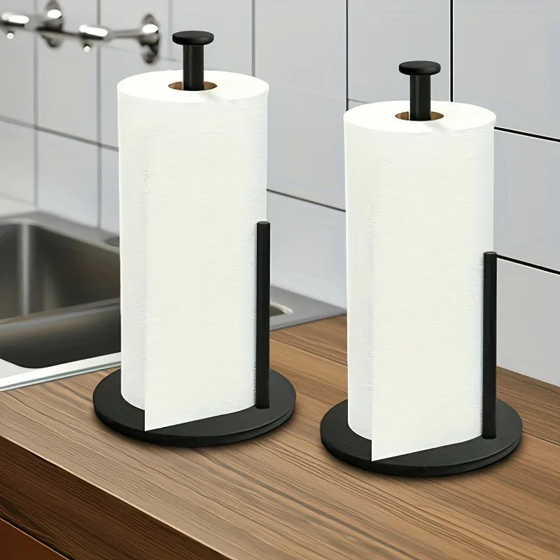 Stainless Steel Paper Towel Holder Kitchen Countertop Heavy Weighted