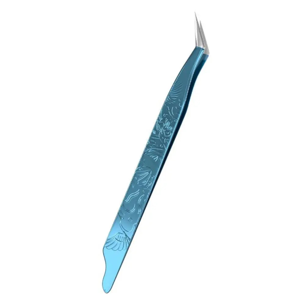 Stainless Steel Curved Stickers Tweezers Precision Anti-static False Zpaxo