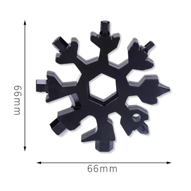 Multifunctional Snowflake Wrench Tool Steel Octagonal Hexagon Zpaxo Black