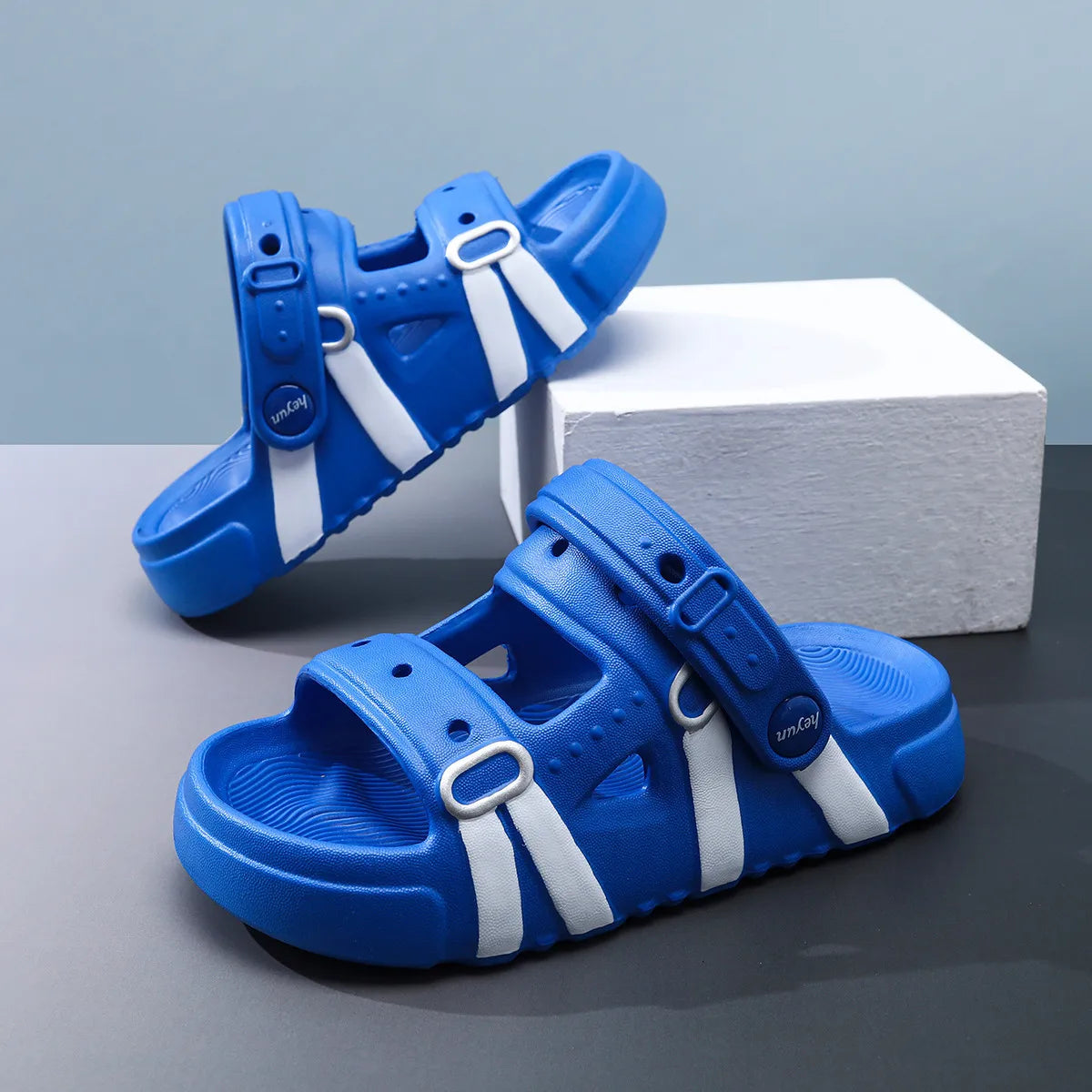 Women's Summer Outdoor Sandals EVA Material Comfortable Breathable Zpaxo dark blue 39-40