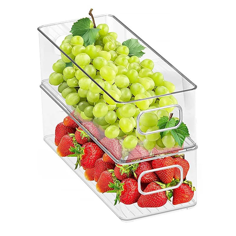 Kitchen Refrigerator Storage Box Transparent Vegetable Fruit Desktop