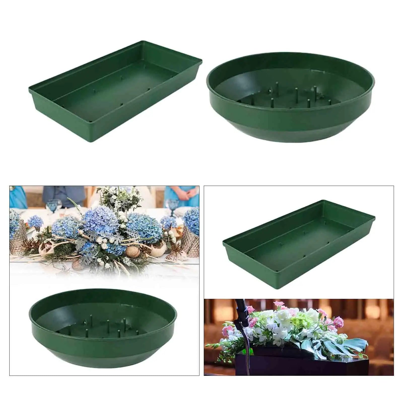 Floral Bowl PP Florist Decorative Bowls Flower Arrangement Container for Desk Living Room Party Decor Decorating Photo Props Zpaxo