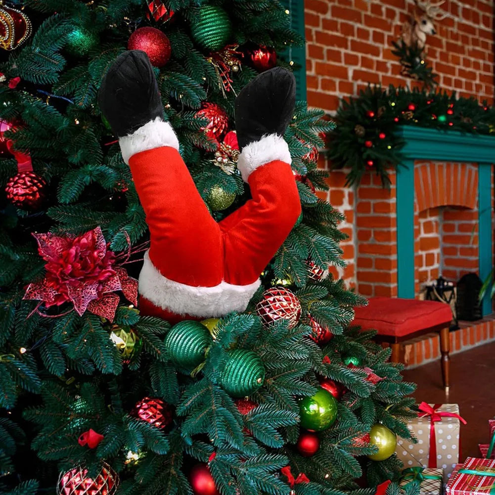 1- Year Car Christmas Elf Santa Legs Decoration Decor Home Xmas Tree