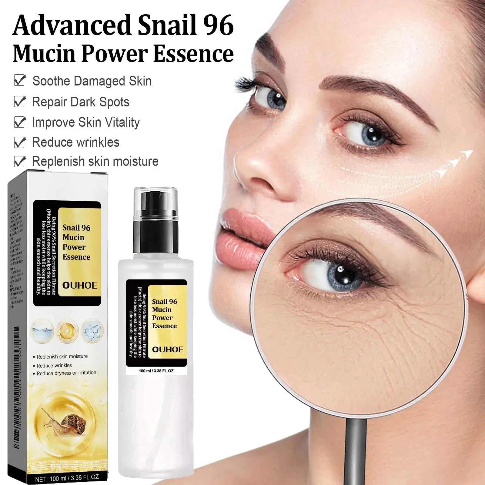 Snail Mucin Peptide Essence & Hyaluronic Acid Face Serum Face Serum Essence Zpaxo