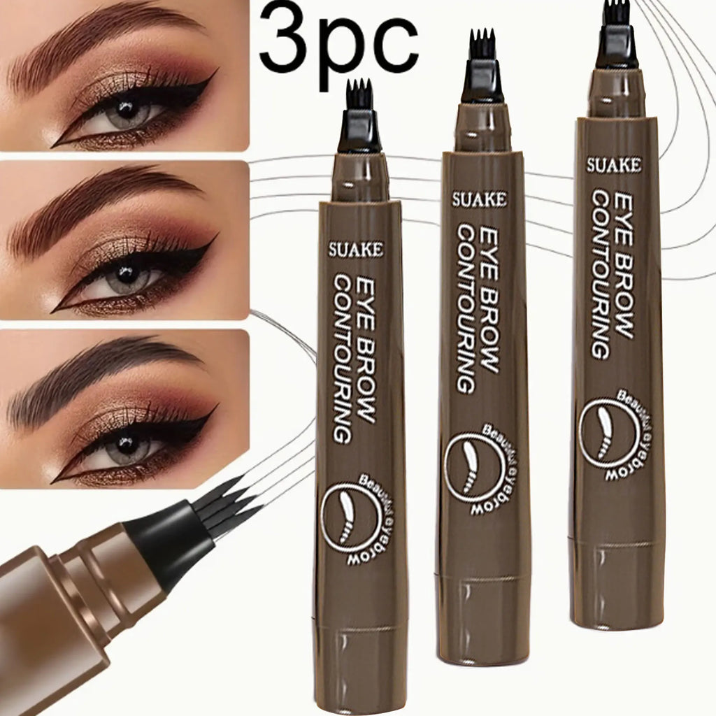4 Point Eyebrow Pencil Enhance Waterproof Liquid Pen Natural Makeup