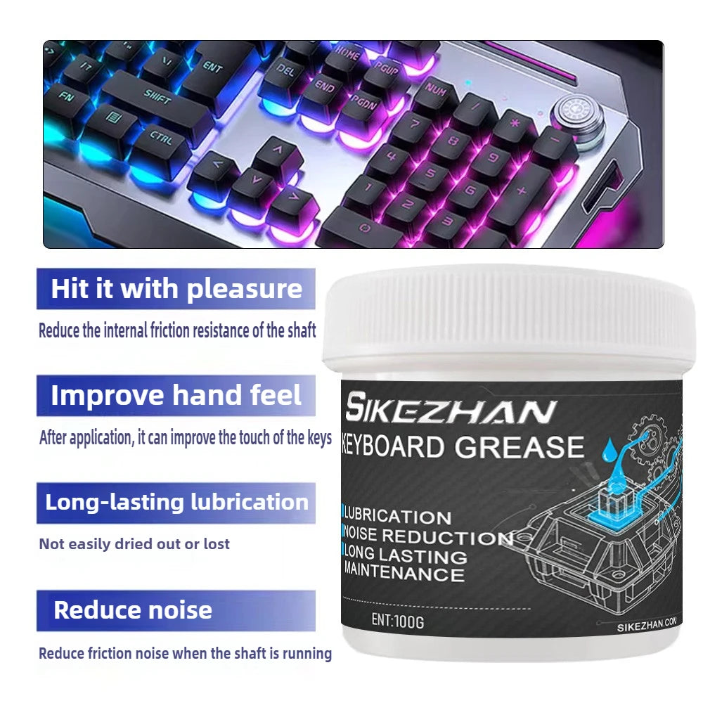 Keyboard Lube Switch Lube Grease Oil 100/200g for Mechanical Keycap Keyboard Stabilizer Lubricant Switche Axes Positioning Axes Zpaxo