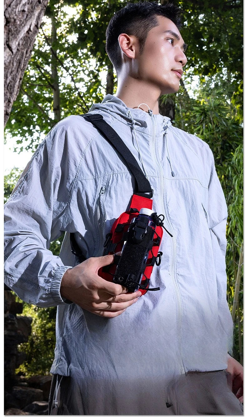 Tactical waist bag multifunctional hanging bag outdoor mobile phone crossbody bag chest bag camping cycling water bottle bag Zpaxo