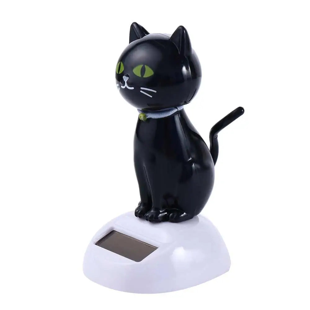 Christmas Ornament Car Decoration Black Eco Friendly Solar Doll Zpaxo