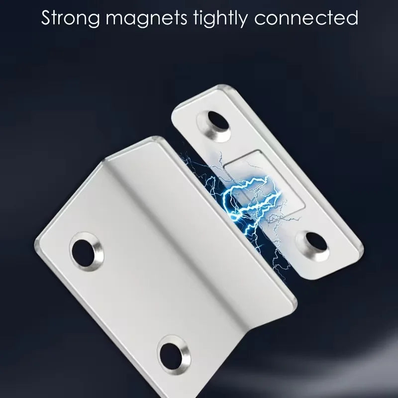 2PCS Alloy Magnetic Door Latches, Invisible Strong Hold & Drill-Free Installation for Cabinets, Wardrobes, Sliding Doors Zpaxo