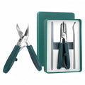 Large opening, pointed, thin, slanted nail clipper, high-end anti splash nail clipper, eagle beak, slanted mouth, thick toenail Zpaxo ZJQ green