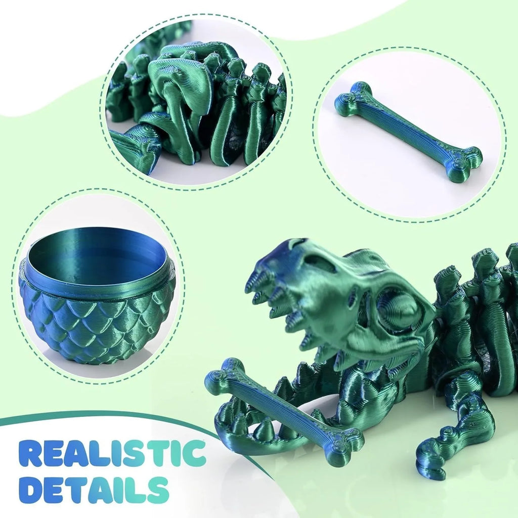 3D Printed Dinosaurwith Egg T-rex Stress Relief Figurines Fidget