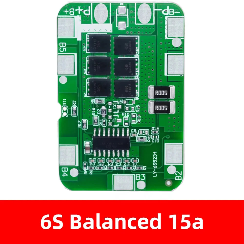 6S 12A 25A 24V 25 2V PCB BMS Protection Board 18650 Li-ion Lithium Zpaxo 6S Balanced 15a 1PC