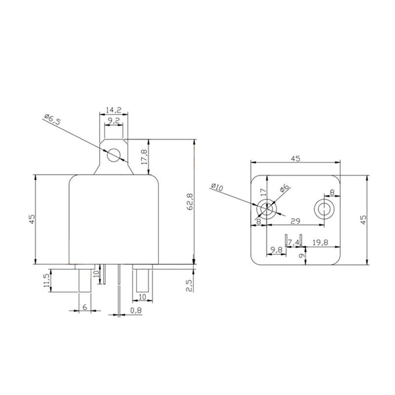 DC 12V/24V 100A–200A 4-Pin Normally Open Car Relay | WM686