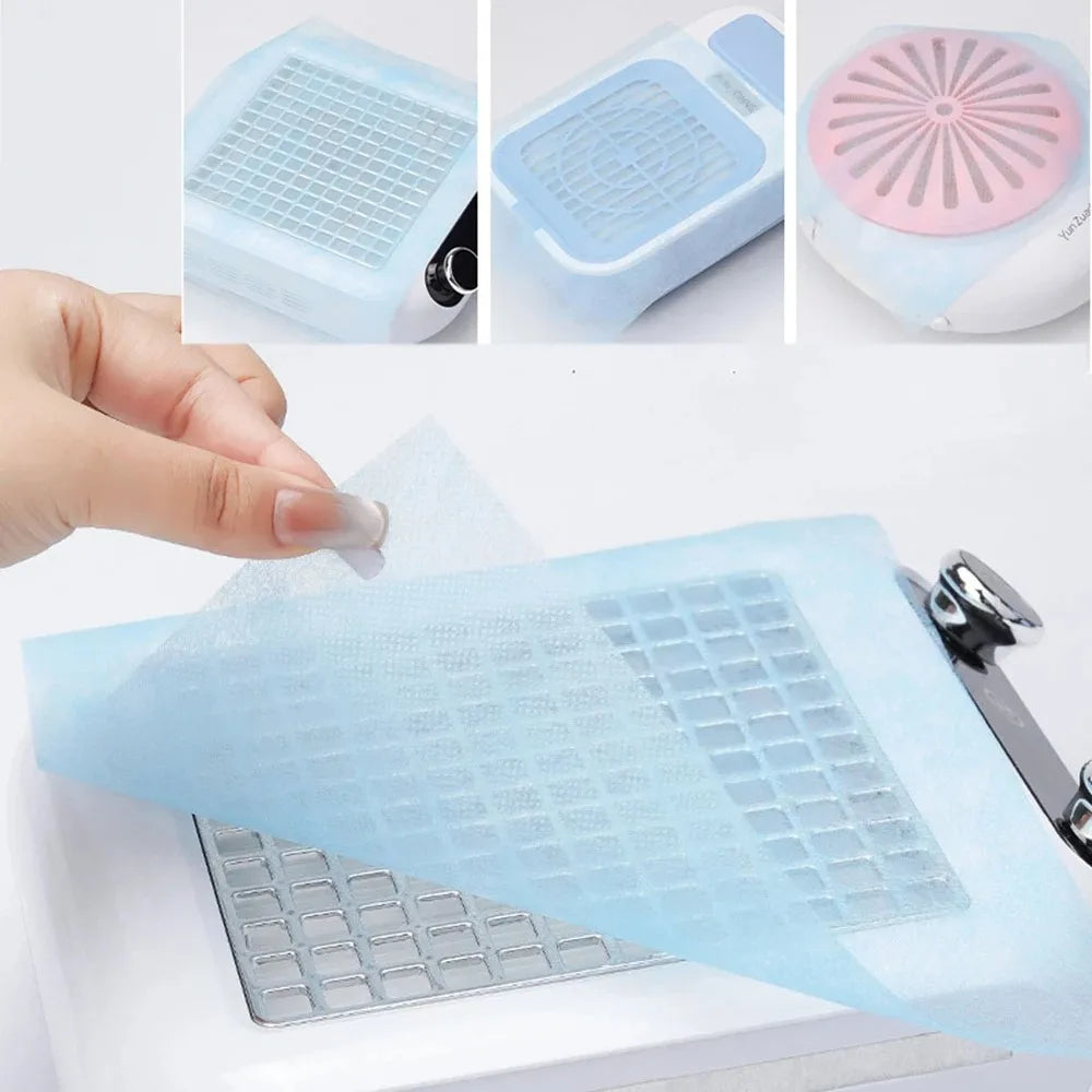 100 Pieces Of Nail Dust Extraction Filter Paper, Dust Filter Cotton, And Cleaning Accessories For Nail Vacuum Zpaxo