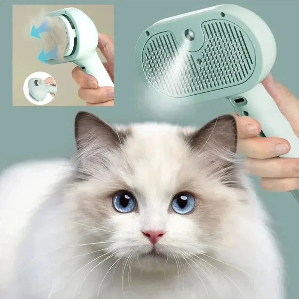 Comb for Dogs and Cats Steam Spray Dog Grooming Brush Unique Steam Brush for Dogs Luxury Grooming Steam Green Pink White Zpaxo
