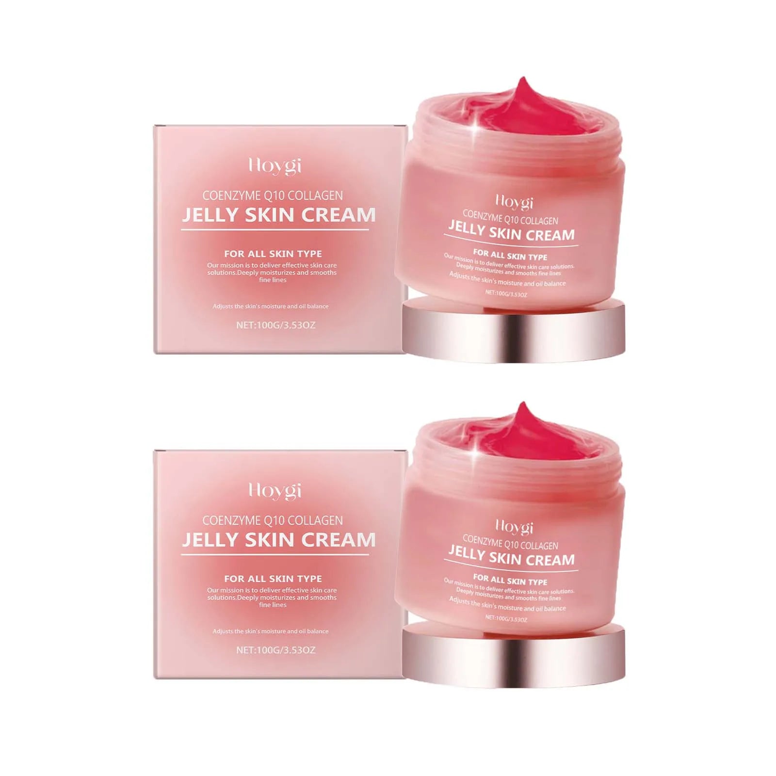Hoygi Collagen Jelly Cream – Hydrating Firming Anti-Aging Gel Facial Gel Cream Zpaxo 2Pcs