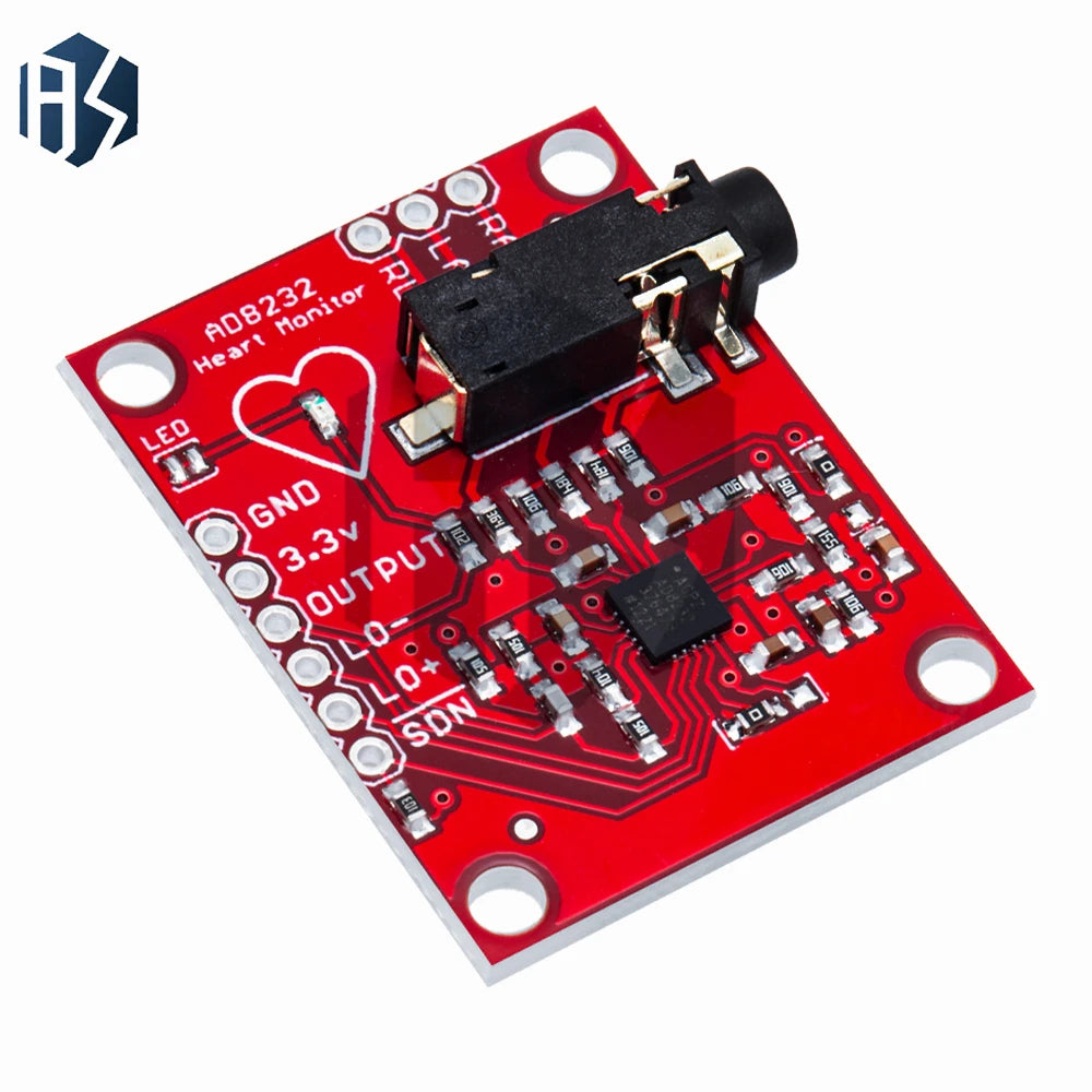 High-precision AD8232 Biopotential Sensor Heart Rate Monitor Zpaxo