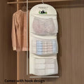 2PCSTriple-Tier Hanging Underwear, Socks, and Bra Grid Organizer-For Dorm vs. Home Wall Hanging Storage Bag Zpaxo triple layer
