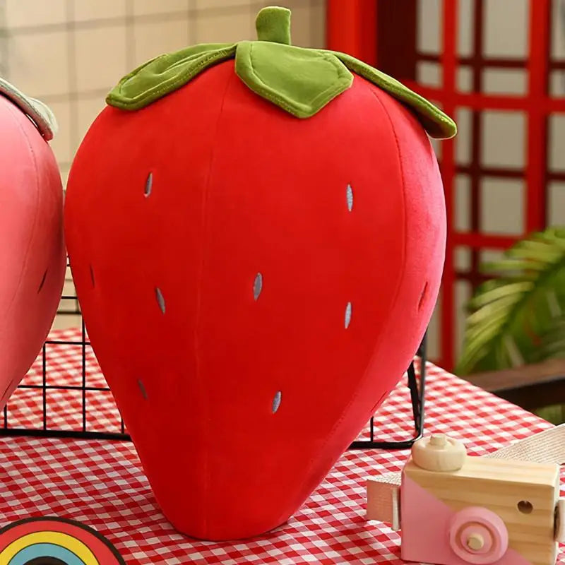 Strawberry Plush Pillow Stuffed Strawberry Soft Pillows Soft Stuffed Doll Comfy Plush Toy For Girls Toddler Bedroom Nursery Zpaxo