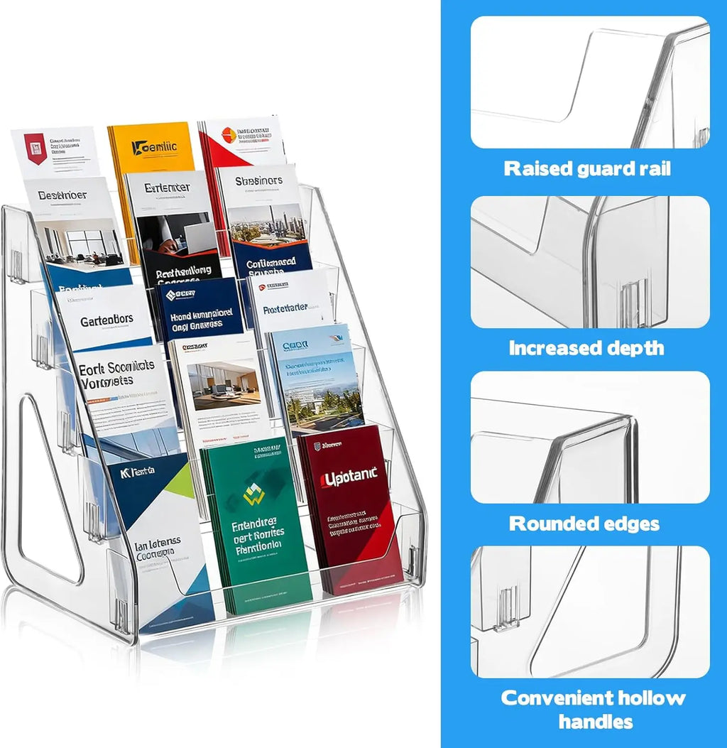 5-Tier Clear Acrylic Card Display Stand for Graded Sports Cards